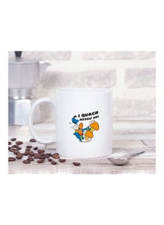 LIT Donald Duck Printed Coffee Mug White/Blue/Yellow  - Image 2