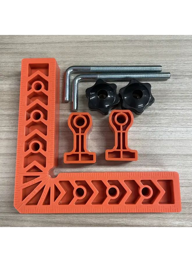 مشبك زاوية قائمة ثقيل مقاس 4 بوصات مع مربع تحديد مسطرة واحدة ومشبكين - Image 2