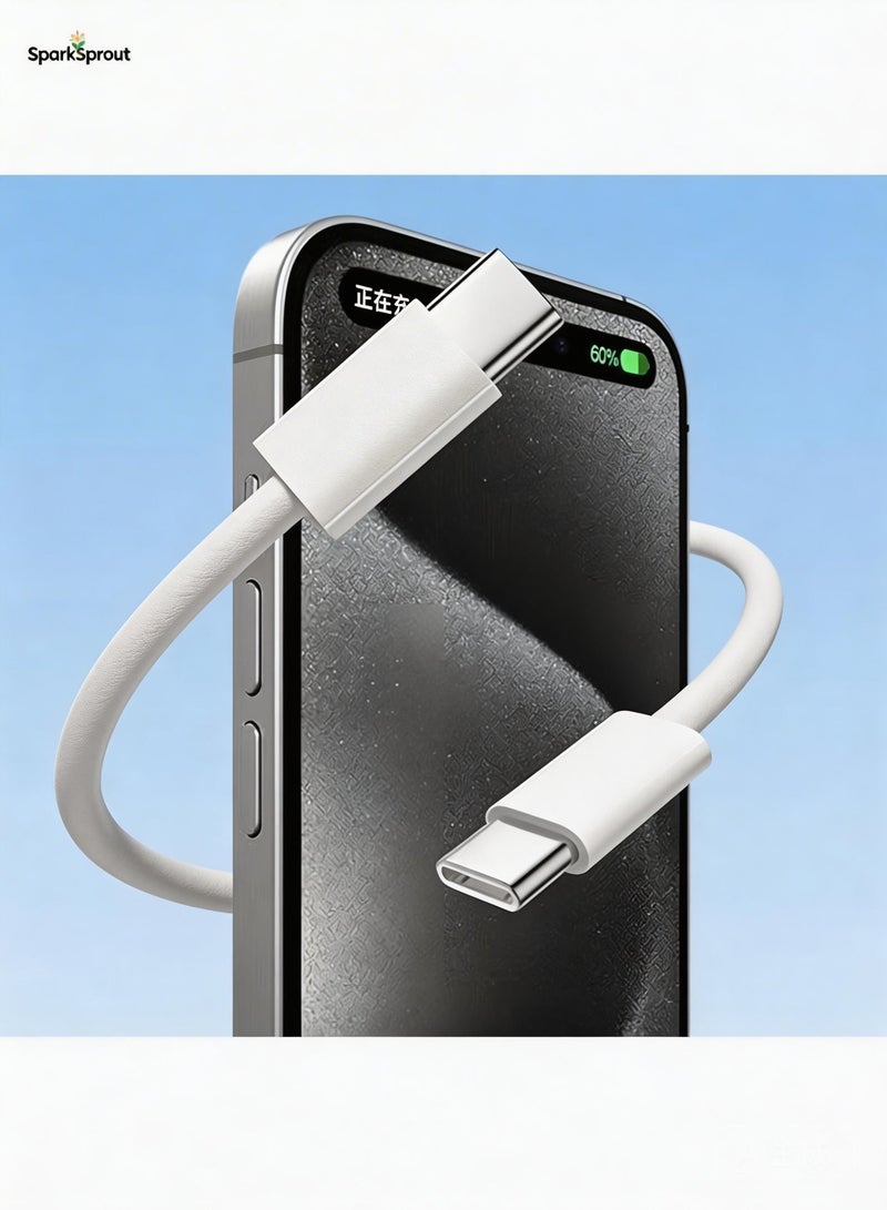 سباركسبروت IPhone 35W Fast Charger | USB C Wall Fast Charger with 1M Type C to C Charging Cord  Compatible with IPhone 16/15/Pro Max/Pro/Plus and all Type C Mobile - Image 3