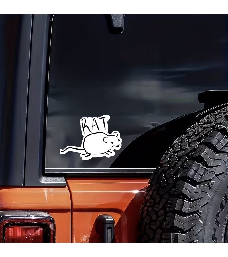 Fun Durable Rat Stickers 1pc for Laptops Guitars Motorcycles Car Bumper - Image 4
