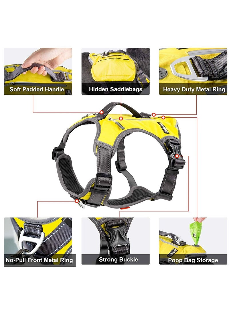 fida Retractable Dog Harness Yellow XL - Image 2