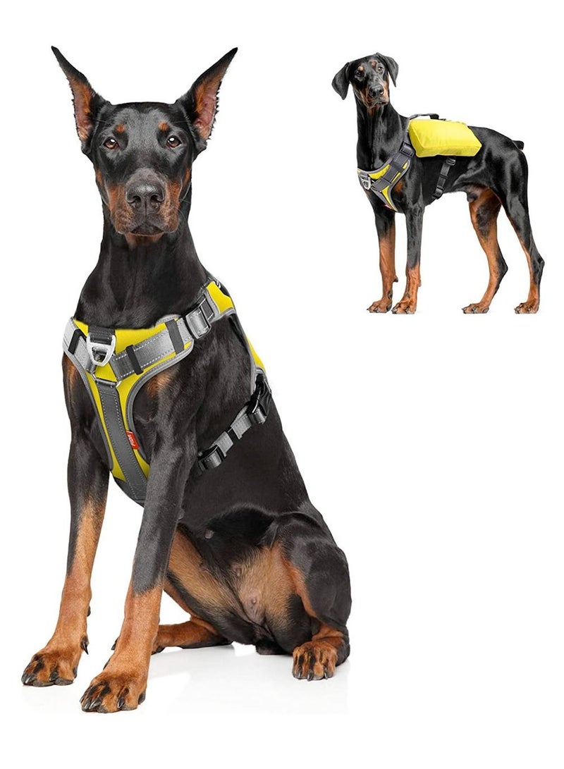 fida Retractable Dog Harness Yellow XL - Image 1
