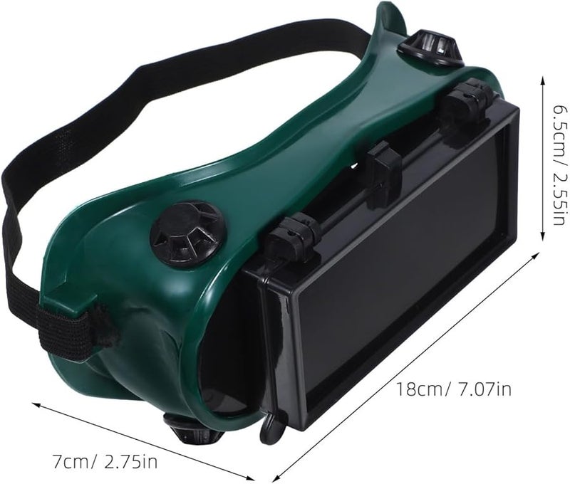 Welding Flip Up Goggles Anti Scratch Carbon Slag Arc Shield Safety Glasses - Image 3