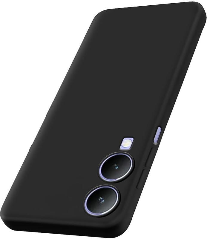 Spazy Case® Vivo Y28 5G Back Cover Soft Silicone Shockproof Slim Back Case Cover for Vivo Y28 5G - Black - Image 2