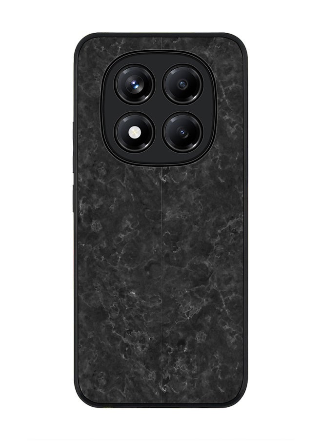Stylizedd For Xiaomi Redmi Note 14 Pro 5G / X7 5G Case,Slim fit Camera Protection, Shockproof Thin Phone cover  - Marble Texture Black  - Image 1