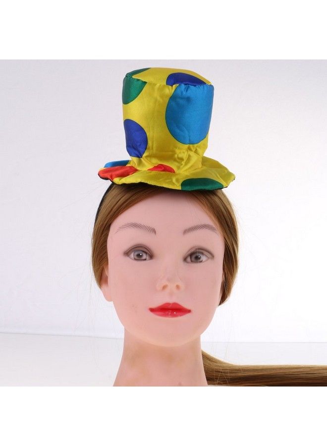 FRECI 6Pcs Clown Headband Polka Dot Clown Hat For Halloween Cosplay Costume Accessories Multicolored Medium - Image 3