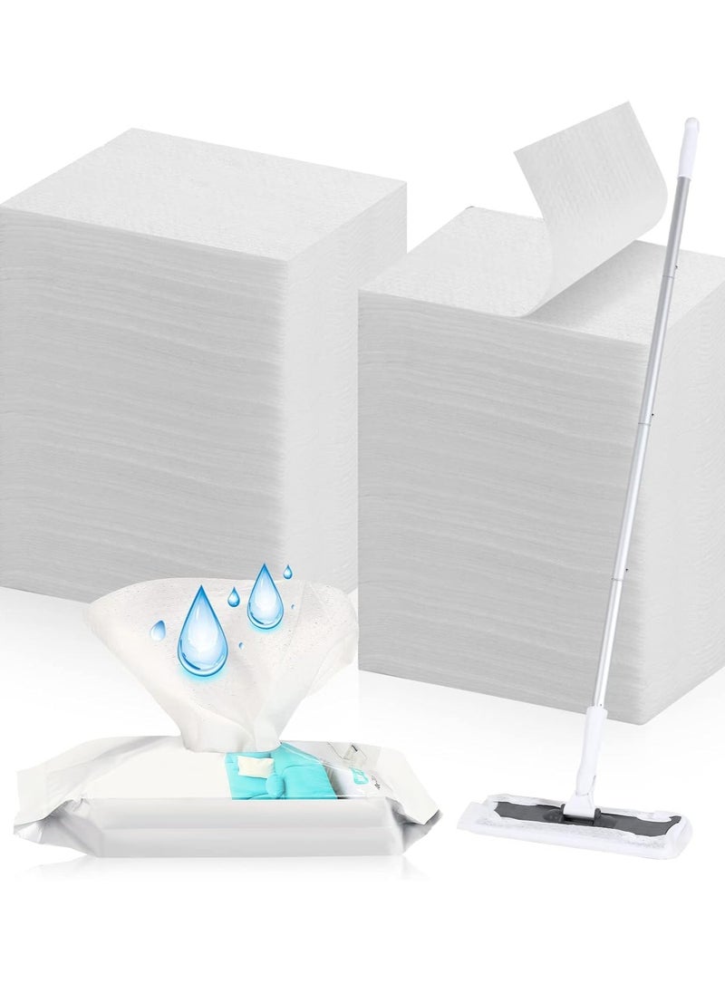 SRLIWHITE 60-Count Disposable Sweeper Wet Mopping Cloths, 11.8 x 7.9 inches / 30 x 20 cm Wet Mop Pads Refills Disposable Floor Wipes Duster for Sweeping Scrubbing Cleaning Dry Wood Hardwood Tile  - Image 1