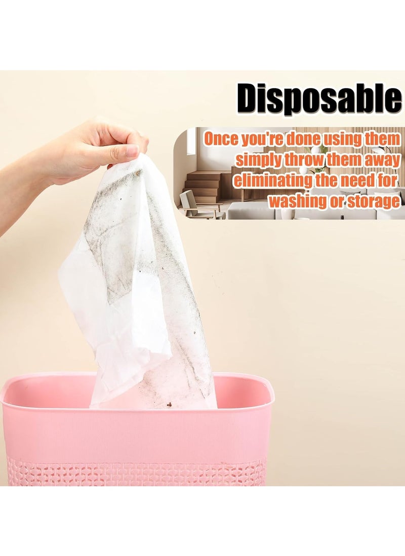 SRLIWHITE 60-Count Disposable Sweeper Wet Mopping Cloths, 11.8 x 7.9 inches / 30 x 20 cm Wet Mop Pads Refills Disposable Floor Wipes Duster for Sweeping Scrubbing Cleaning Dry Wood Hardwood Tile  - Image 4