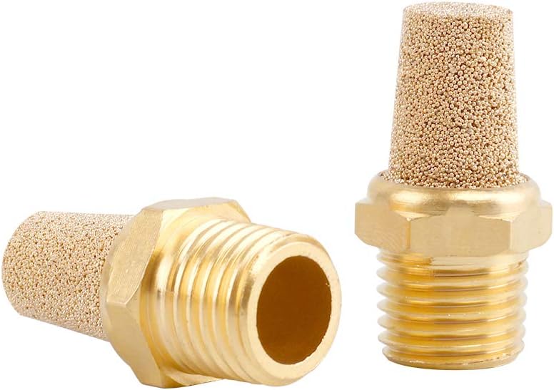 Sns PST-N02 Male Thread 1/4 NPT Brass Pneumatic Exhaust Muffler Silencer 10 PCS Per Pack - Image 4