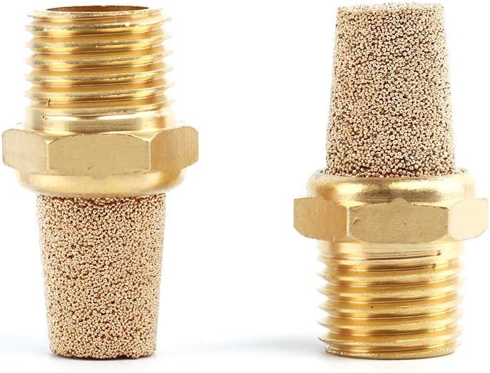 Sns PST-N02 Male Thread 1/4 NPT Brass Pneumatic Exhaust Muffler Silencer 10 PCS Per Pack - Image 3
