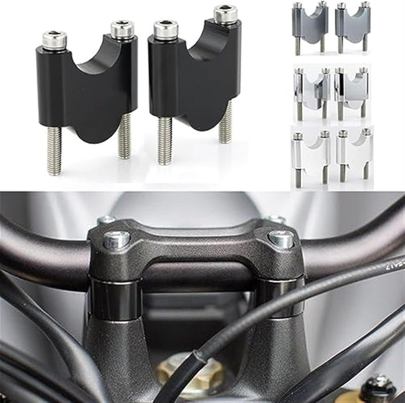 Vuzmode CNC Billet Aluminum Handlebar Risers for Moto Guzzi V7 - Image 3