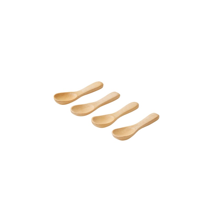 Set of 4 Handmade Tiny Wooden Spoons, Mini size