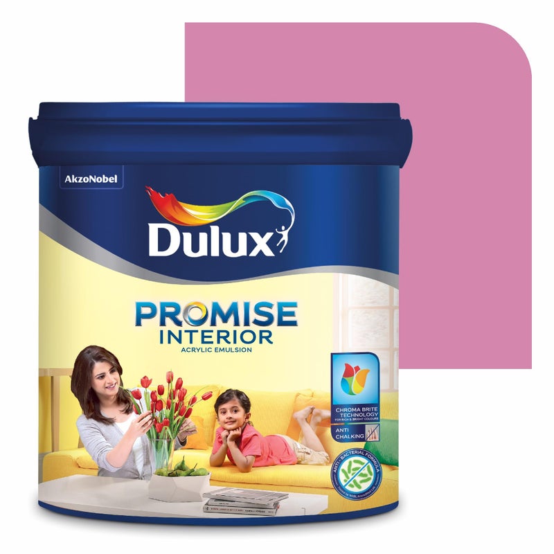 Dulux Promise Interior Emulsion Paint (1L, Carnival Pink) | Wall paint with Chroma Brite Technology for brighter longer-lasting colors | Rich finish | Anti-chalk | Water-based | 3-year warranty - Image 4