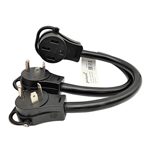 Park World Parkworld 692361 RV (2) 30A to 50A V Adapter Cord, (2) TT-30P Male to 14-50R Female, 1.5FT - Image 1