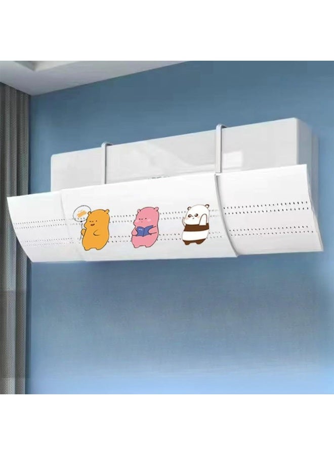 عاكس مكيف الهواء، عاكس تدفق هواء من مادة البولي فينيل كلوريد بطول 52-98 سم مع عاكس هواء تيار متردد قابل للتعديل بزاوية 180 درجة لتقليل الضوضاء والتحكم في تدفق الهواء بكفاءة عالية لغرفة المعيشة وغرفة النوم (ج) - Image 1