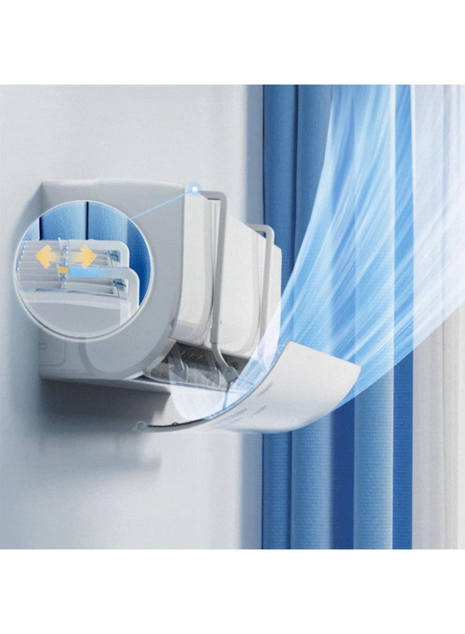 عاكس مكيف الهواء، عاكس تدفق هواء من مادة البولي فينيل كلوريد بطول 52-98 سم مع عاكس هواء تيار متردد قابل للتعديل بزاوية 180 درجة لتقليل الضوضاء والتحكم في تدفق الهواء بكفاءة عالية لغرفة المعيشة وغرفة النوم (ج) - Image 2