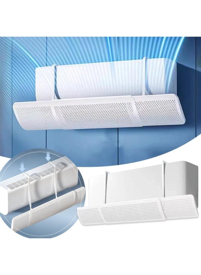 عاكس مكيف الهواء، عاكس تدفق هواء من مادة البولي فينيل كلوريد بطول 52-98 سم مع عاكس هواء تيار متردد قابل للتعديل بزاوية 180 درجة لتقليل الضوضاء والتحكم في تدفق الهواء بكفاءة عالية لغرفة المعيشة وغرفة النوم (ج) - Image 5