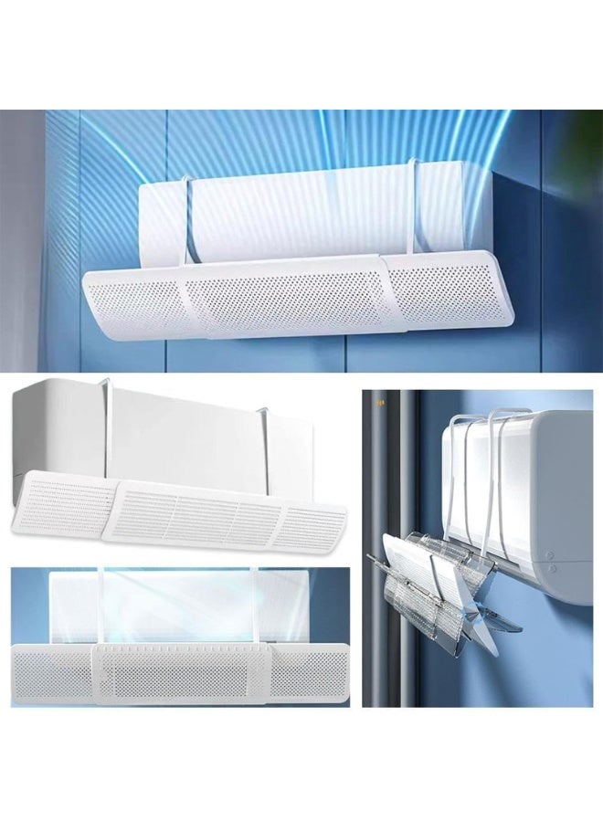 عاكس مكيف الهواء، عاكس تدفق هواء من مادة البولي فينيل كلوريد بطول 52-98 سم مع عاكس هواء تيار متردد قابل للتعديل بزاوية 180 درجة لتقليل الضوضاء والتحكم في تدفق الهواء بكفاءة عالية لغرفة المعيشة وغرفة النوم (ج) - Image 3