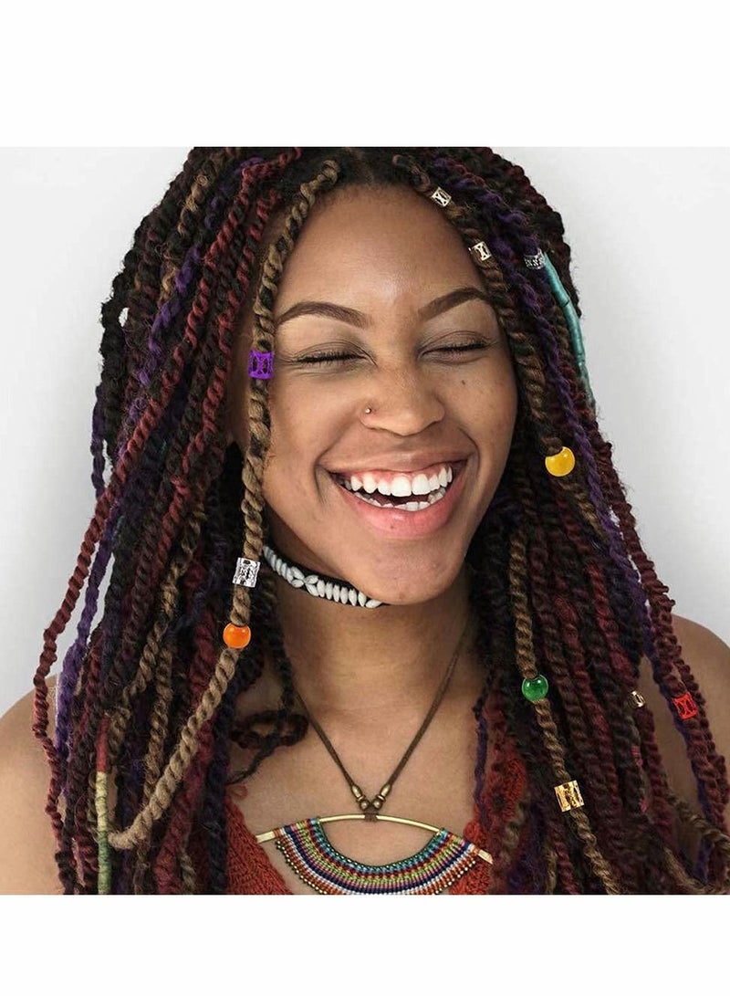 Excefore Braided Beads, Beaded Hair Tie, Aluminum Dreadlocks Braided Rings, Cuffs and Jewelry Ring Decorations, Pendants, Hair Clips, Wooden Beads, Pony Beads, Hair Decorations for Boys - Image 4