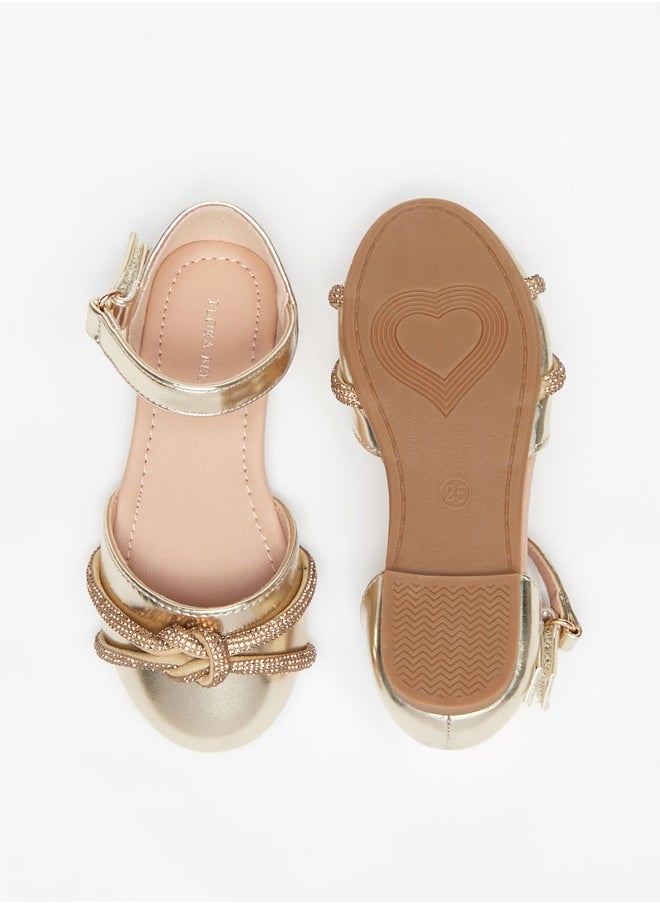 Girls Embellished Flat Sandals with Hook and Loop Closure - pzsku/Z28F61F39EC154A2BD653Z/45/_/1709812265/bf2f1ae8-cfa7-4a16-b2aa-d1e92b273cb7