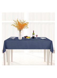 Generic Heavy Duty Vinyl Rectangle Tablecloth 152x305 cm,100% Waterproof, Oil & Spill Proof PVC Table, Wipe Clean for Dining, Parties, Camping, Reusable for Indoors & Outdoors (Navy Blue)  - Image 1