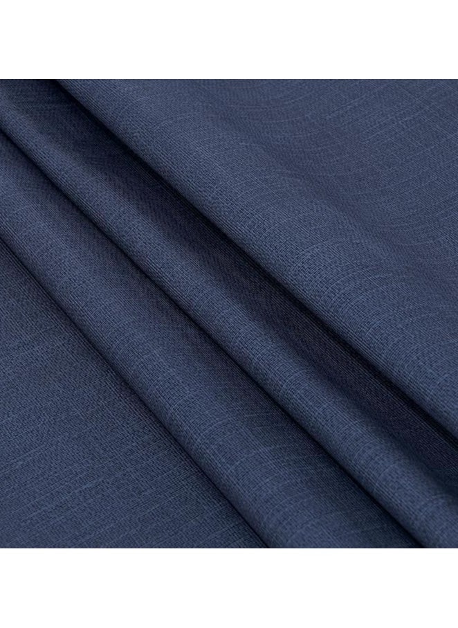 Heavy Duty Vinyl Rectangle Tablecloth 152x305 cm,100% Waterproof, Oil & Spill Proof PVC Table, Wipe Clean for Dining, Parties, Camping, Reusable for Indoors & Outdoors (Navy Blue)