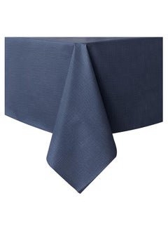 Generic Heavy Duty Vinyl Rectangle Tablecloth 152x305 cm,100% Waterproof, Oil & Spill Proof PVC Table, Wipe Clean for Dining, Parties, Camping, Reusable for Indoors & Outdoors (Navy Blue)  - Image 2