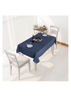 Generic Heavy Duty Vinyl Rectangle Tablecloth 152x305 cm,100% Waterproof, Oil & Spill Proof PVC Table, Wipe Clean for Dining, Parties, Camping, Reusable for Indoors & Outdoors (Navy Blue)  - Image 3