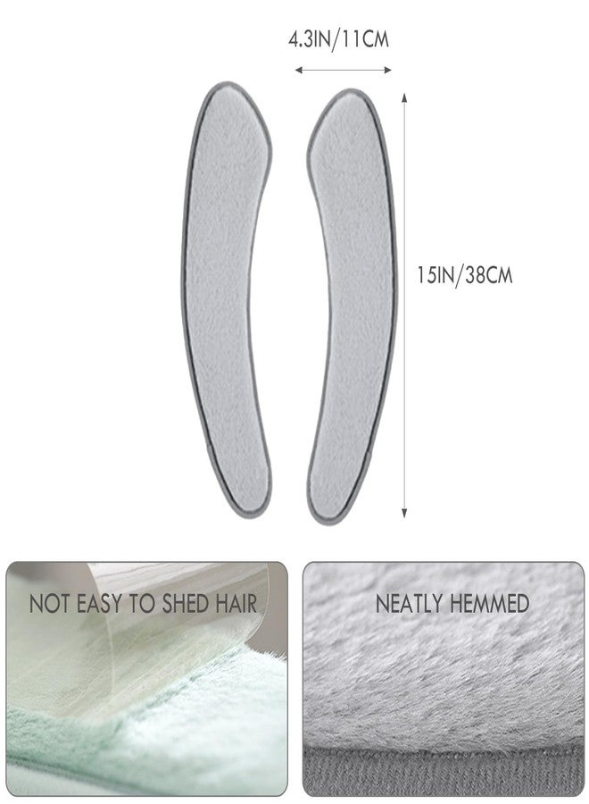 Iensen Thick and Warm Toilet Seat Cushion Cover - with Sticky Toilet Seat Cushion - Washable and Reusable Mat for Winter - Double Flap Separation, TPR Back Adhesive, Soft and Protective (Grey) - Image 2