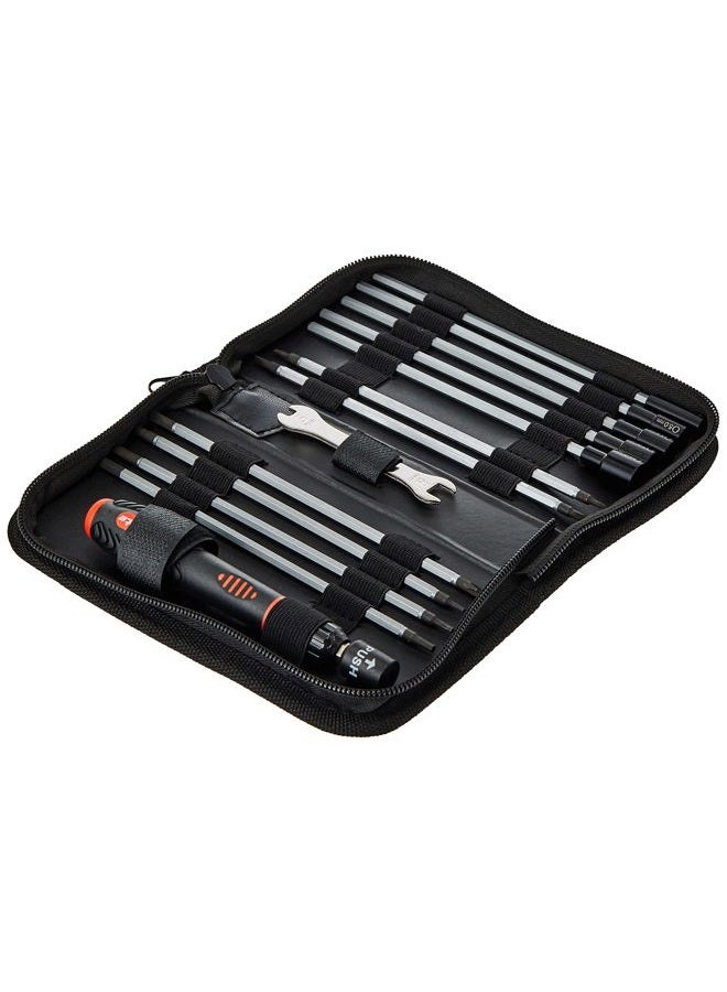 Dynamite RC Tool Set for Traxxas Vehicles - S, M - Adult - Tool set (including ratchet handle, 11 bits with 17 tips, box wrench, etc.), tool pouch - Image 3