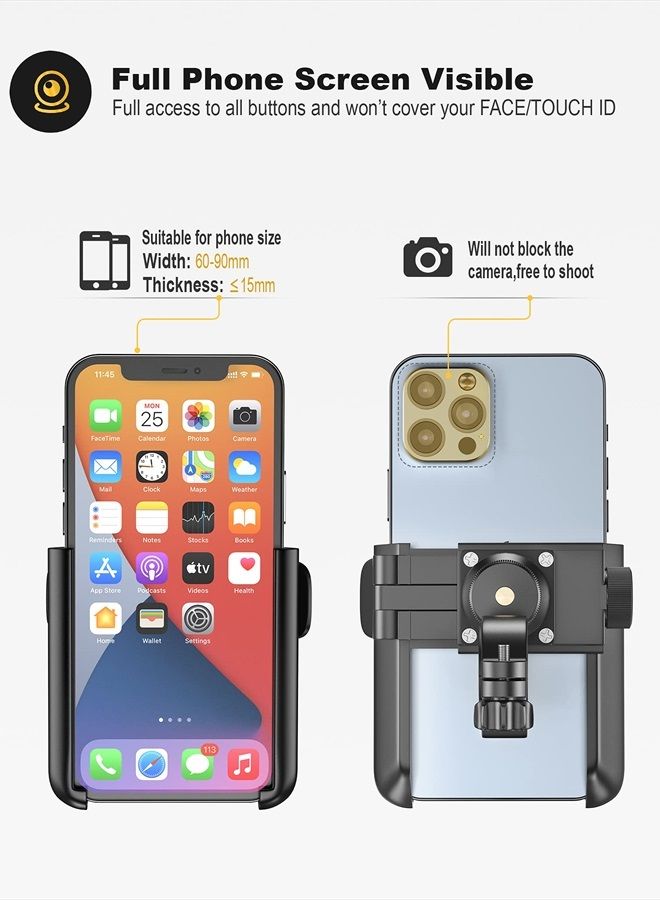 Grefay Bike Phone Mount Universal Motorcycle Handlebar Phone Holder 【1S Quick Release】 Anti Shake Bicycle Phone Clamp for Road Bike/MTB/Scooter with 360 Rotation for 3.5-7.0 inches Smartphone - Image 3