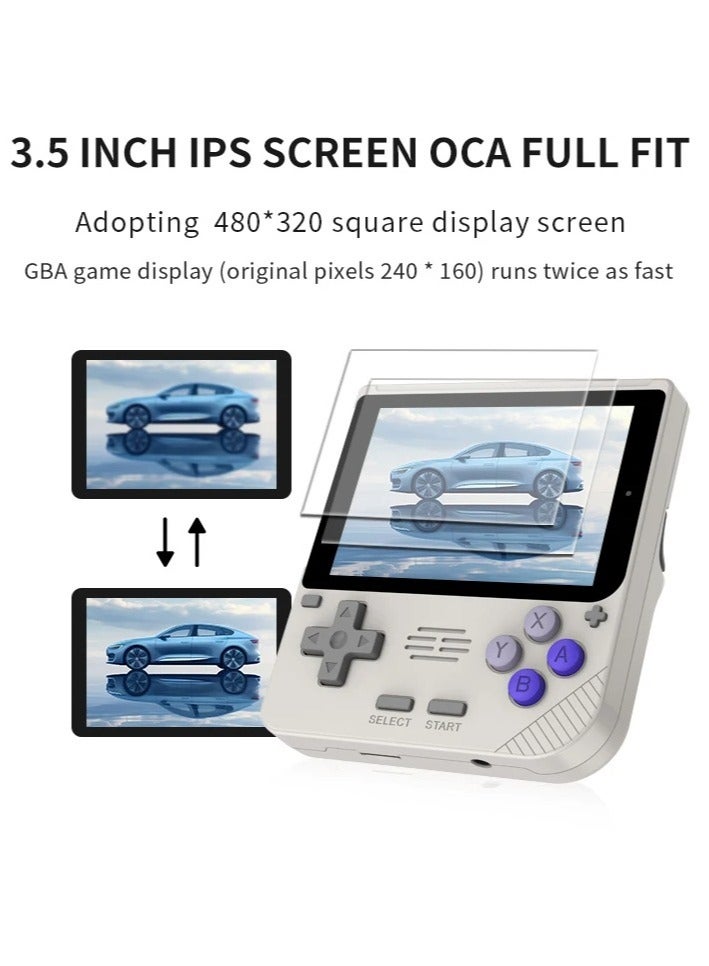 Powkiddy V10 Handheld Retro Game Console, IPS OCA Full Screen Non Slip Retro Game Device, Lightweight Portable Classic Video Game Console With 5500 Plus Games Preloaded, (1pc Purple, 128GB) - Image 2