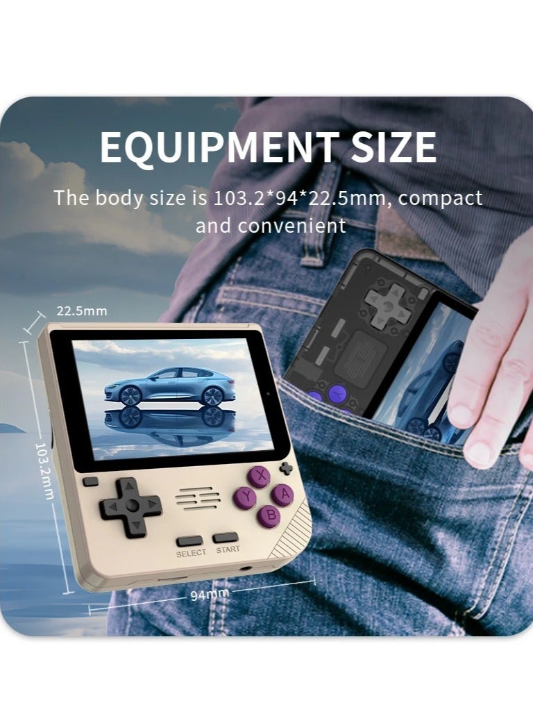 Powkiddy V10 Handheld Retro Game Console, IPS OCA Full Screen Non Slip Retro Game Device, Lightweight Portable Classic Video Game Console With 5500 Plus Games Preloaded, (1pc Purple, 128GB) - Image 5
