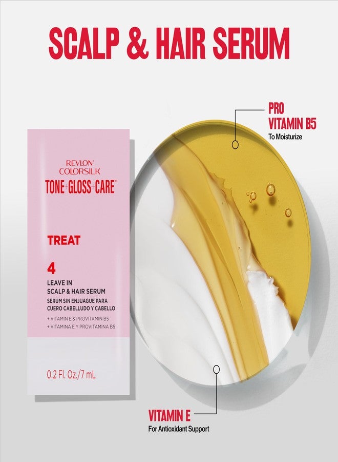 Revlon ColorSilk Tone + Gloss + Care Demi Permanent Hair Color, Dye Kit with Leave-In Scalp and Haircare Serum, 2x Shinier, 4x Stronger, 1 Black, 4.5 fl oz - Image 5