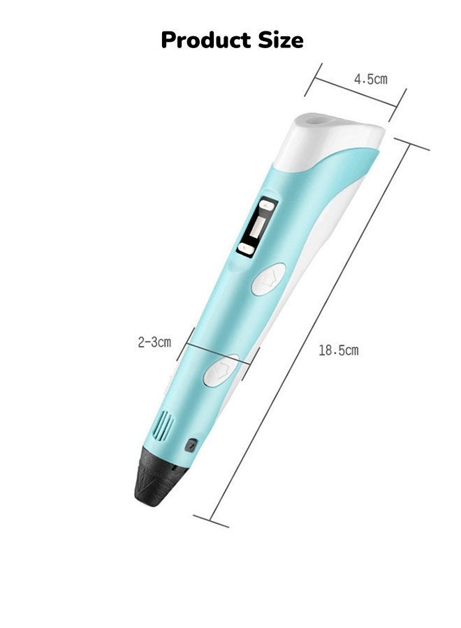 وانغبانغزي قلم طباعة ثلاثية الأبعاد، مجموعة رسوم جرافيتي ممتعة، 3 ألوان مبتدئة من خيوط PLA مقاس 1.75 مم، دليل إرشادي + قاعدة + كابل USB، هدية فنون وحرف للأطفال والكبار، دليل مشاريع وشاحن. - Image 2