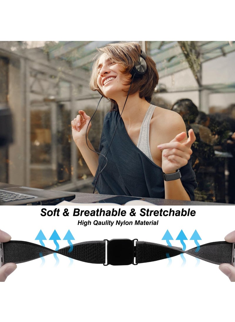 Generic - Wireless Rechargeable Nylon Band for Apple Watch Series 1 to 8 and SE, Adjustable Length, Fast Charging, Waterproof and Stretchy Design for On-the-Go Use - Image 1