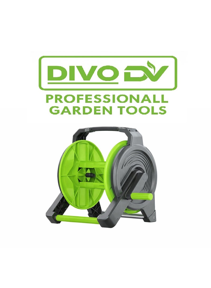 Divo DVO714-9 Professional Garden Hose Reel – Heavy-Duty Manual Hose Organizer, Fits Up to 40m of 1/2" Hose, Strong Stable Frame, Easy Assembly – Model DIVO - Image 1
