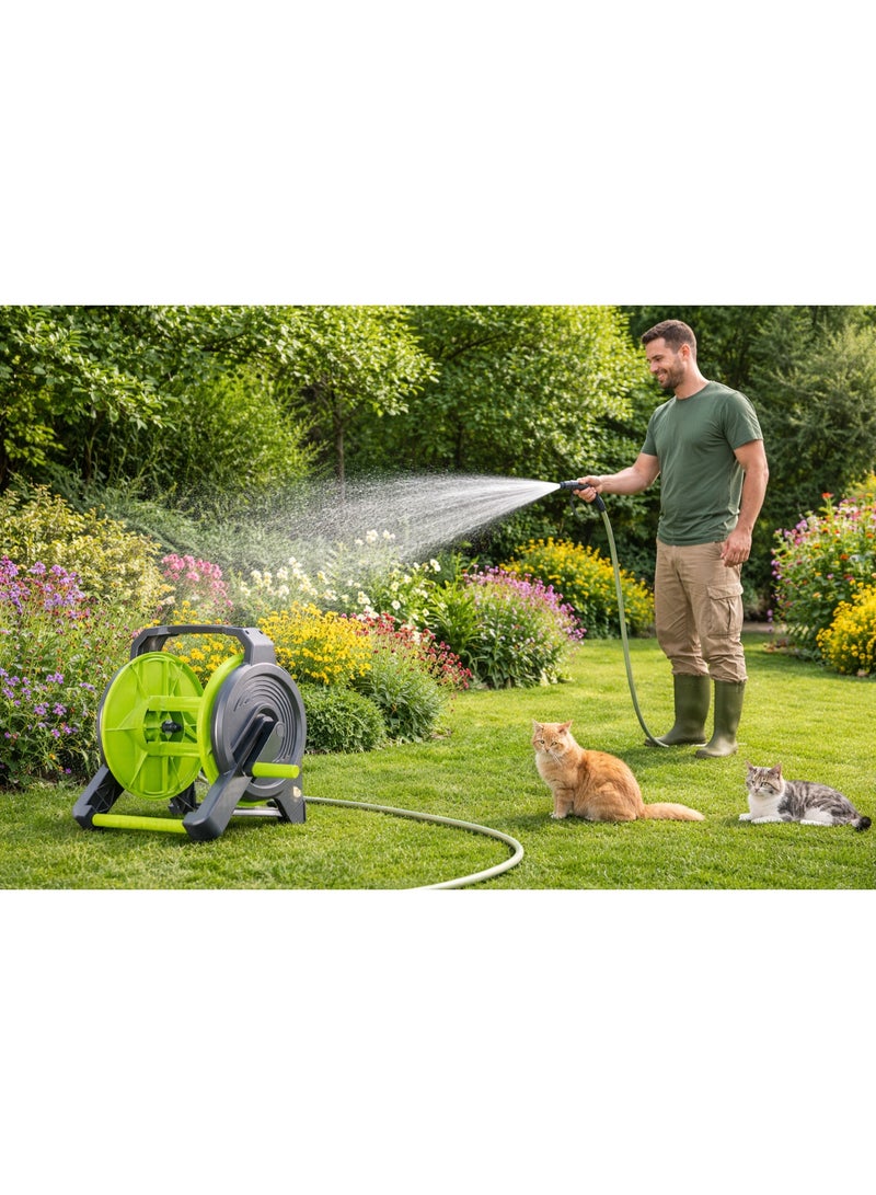 Divo DVO714-9 Professional Garden Hose Reel – Heavy-Duty Manual Hose Organizer, Fits Up to 40m of 1/2" Hose, Strong Stable Frame, Easy Assembly – Model DIVO - Image 3