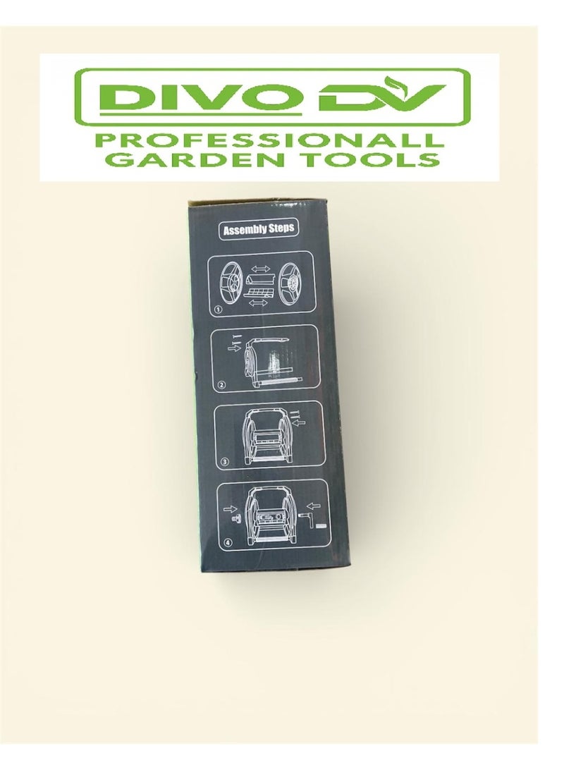 Divo DVO714-9 Professional Garden Hose Reel – Heavy-Duty Manual Hose Organizer, Fits Up to 40m of 1/2" Hose, Strong Stable Frame, Easy Assembly – Model DIVO - Image 4