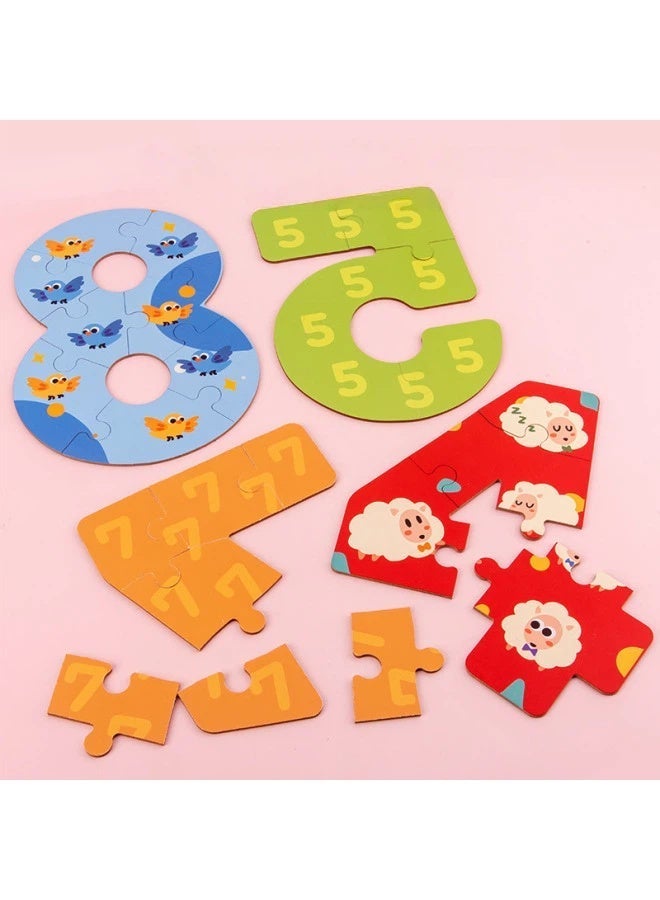 لعبة بازل خشبية للأحرف والأرقام، لعبة تعليمية مبكرة للأطفال، هدية تعلم للرضع - Image 3
