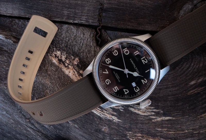 BARTON WATCH BANDS 20mm Brown/Khaki - Elite Silicone Watch Bands - Quick Release - Choose Strap Color & Width - Image 5