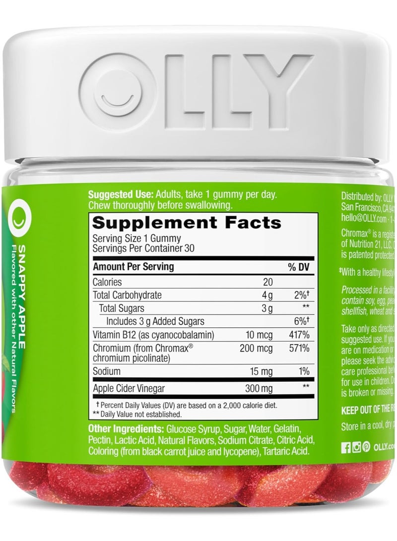 OLLY Metabolism Gummy Rings, Snappy Apple, 30 Gummies  - Image 2