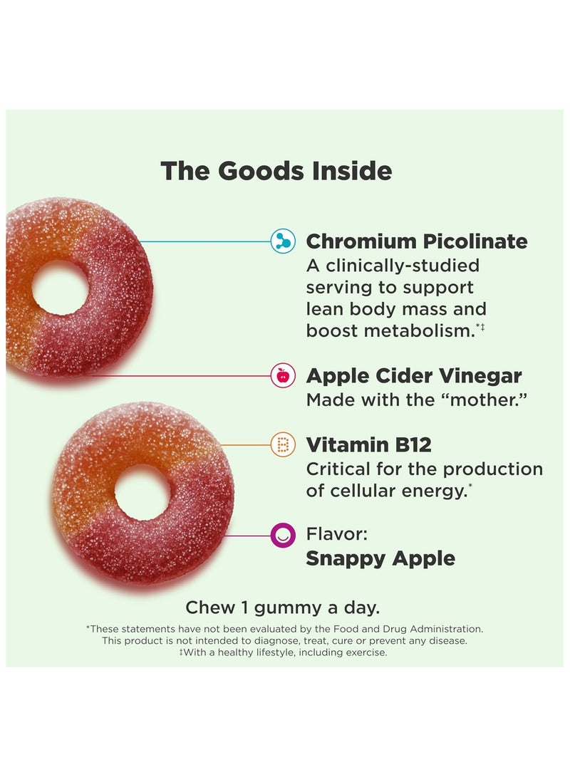 OLLY Metabolism Gummy Rings, Snappy Apple, 30 Gummies  - Image 3