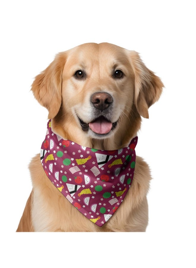 W Brings Cherry Blossom Dog Bandana/Scarf | This Stunning Gorgeous Design Dog Bandana Scarf Is Perfect Styling Accessory For Dogs Large, Medium & Small. One Size Fits All. - Image 1