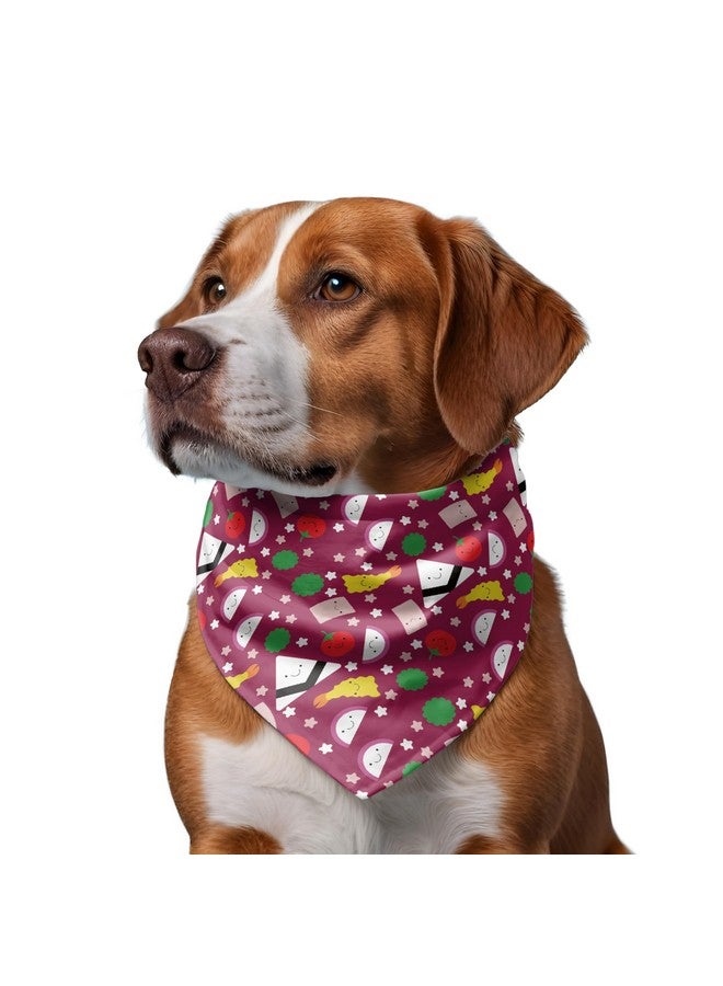 W Brings Cherry Blossom Dog Bandana/Scarf | This Stunning Gorgeous Design Dog Bandana Scarf Is Perfect Styling Accessory For Dogs Large, Medium & Small. One Size Fits All. - Image 2