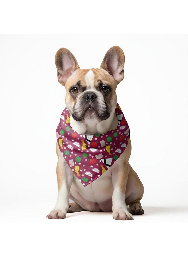 W Brings Cherry Blossom Dog Bandana/Scarf | This Stunning Gorgeous Design Dog Bandana Scarf Is Perfect Styling Accessory For Dogs Large, Medium & Small. One Size Fits All. - Image 3