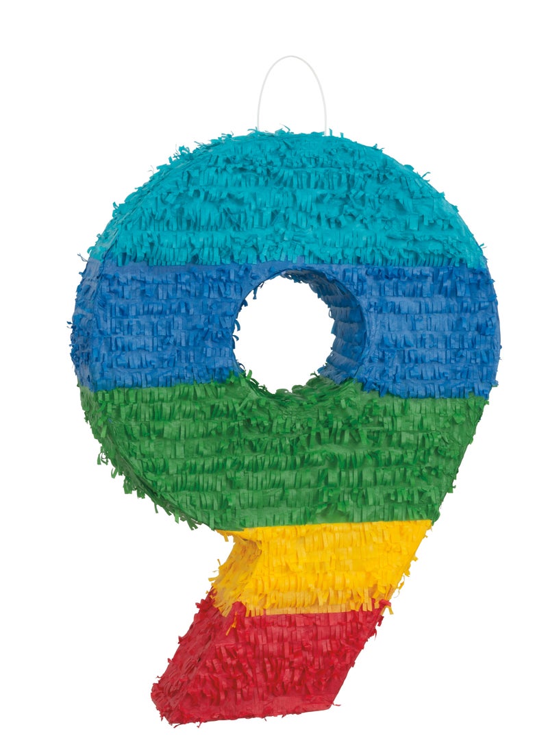 Unique - Party Pinata Number 9 - Rainbow - Image 1
