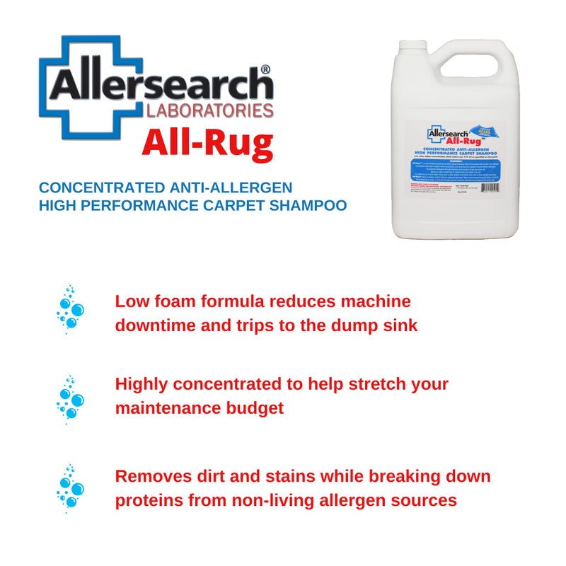 Allersearch Allersearch All-Rug Anti-Allergen Concentrated Carpet Shampoo 1 Gallon (128 Oz)  - Image 5
