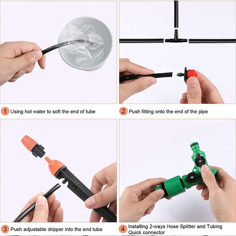SCIENISH 25M 30M 40M 50M Micro Drip Irrigation System Sprinkler Plant Watering Irrigation Kit for Outdoor, Flower, Lawn, Patio, Garden (40M) - Image 2