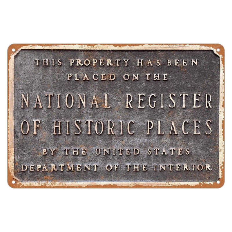 KENSILO Metal Sign National Register Historic Places Vintage Tin Signs Wall Decoration Retro Art 8 x 12 inches - Image 1